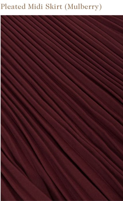 Saia plissada bordeaux Aavelle