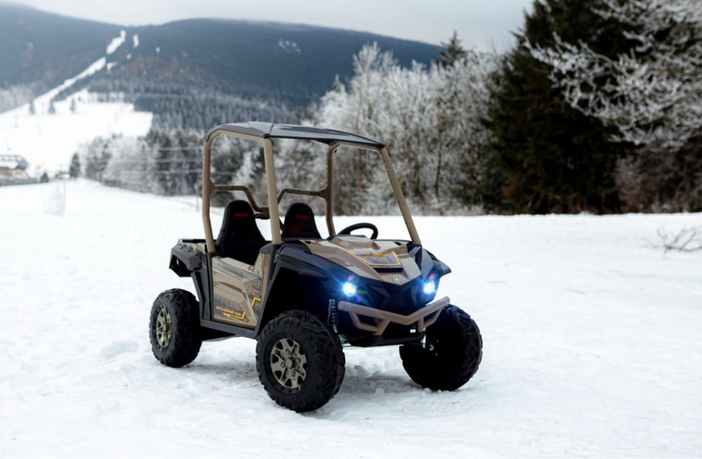 QUAD DWUOSOBOWY na akumulator 24V 400W dla dzieci YAMAHA skóra światła