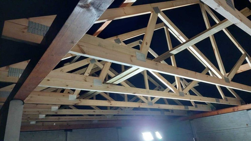 Wiązary dachowe prefabrykowane.