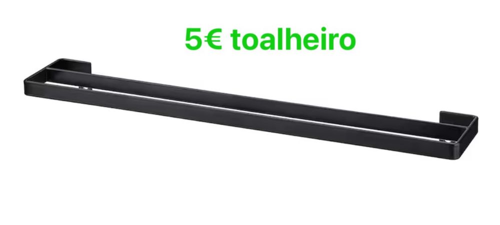 Toalheiro ikea preto novo