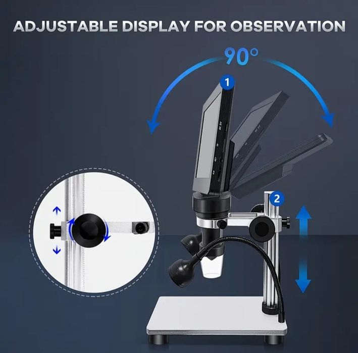 цифровой микроскоп DM9 с 7-дюймовым ЖК-экраном.