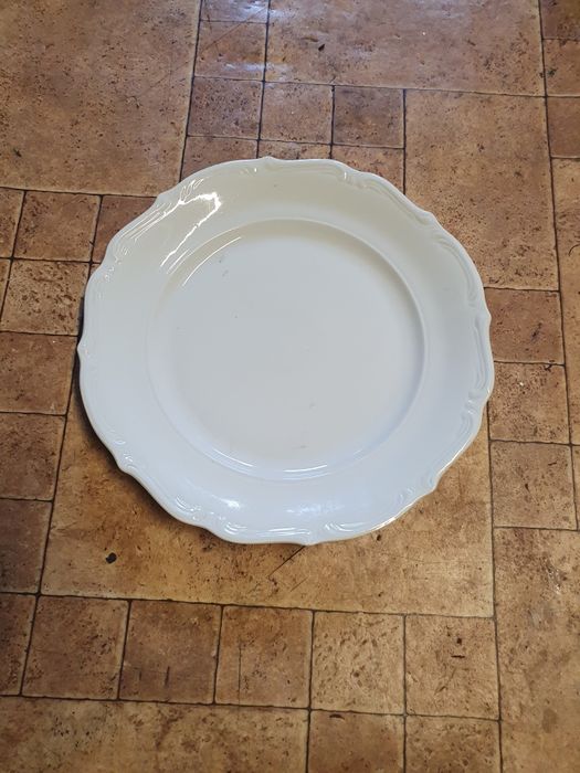 Ręcznie zdobiony talerz porcelana Wałbrzych