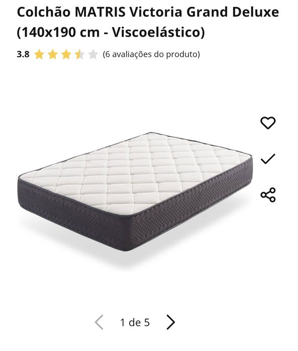 Colchão viscoelástico praticamente novo e sempre protegido por capa