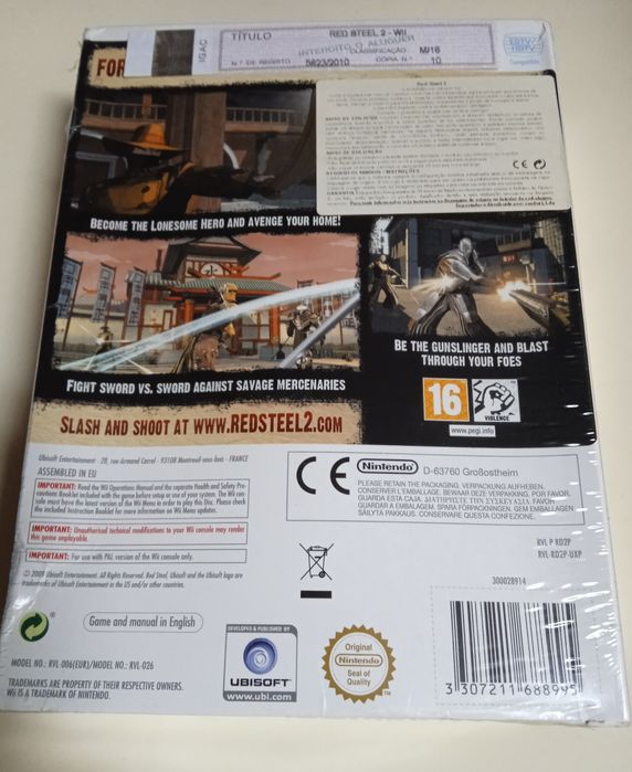 Jogo Wii - Red Steel 2 com Wii motion plus - NOVO e Selado