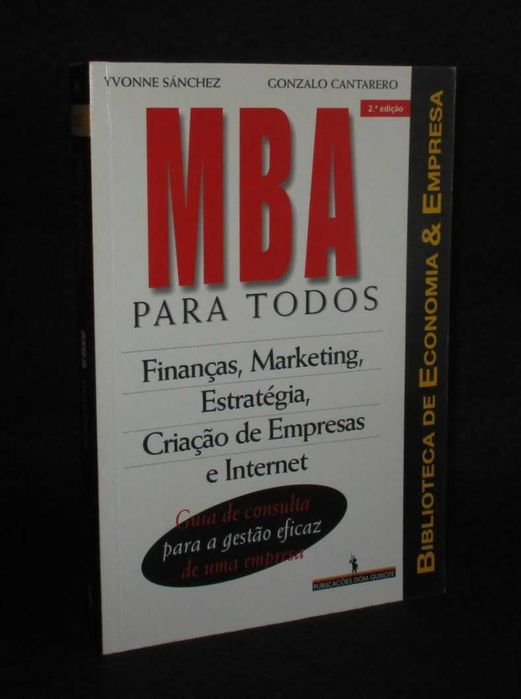 Livro MBA para Todos Finanças Marketing Estratégia Empresas e Internet
