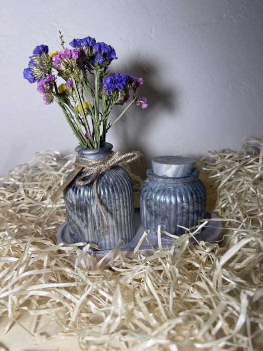 Набори подарункові свічки в гіпсових кашпо