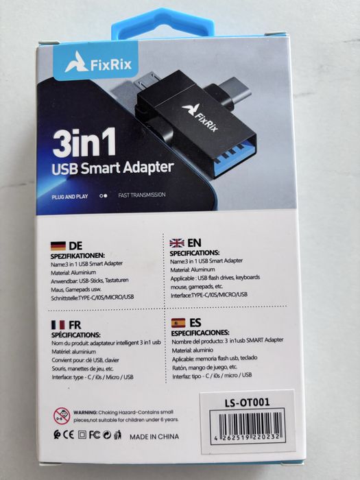 USB 3.0 Adapter FixRix 3 w 1