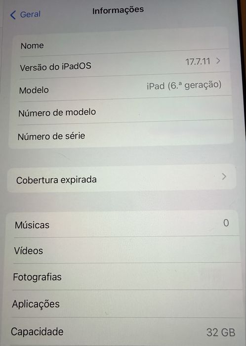 Ipad 32gb 6a geração