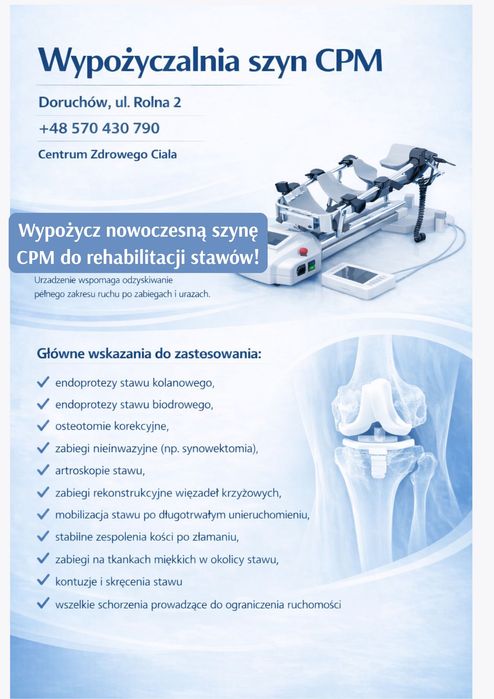 Szyna CPM/ Szyna do biernego zginania stawów