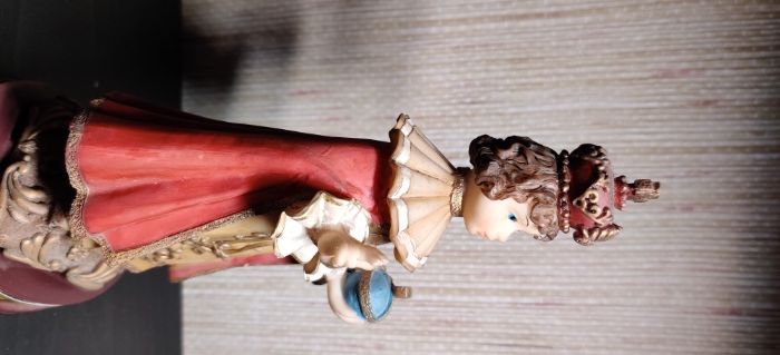 Estatueta Menino Jesus Praga marfinite-Louças Falcão;Bom estado;22cm