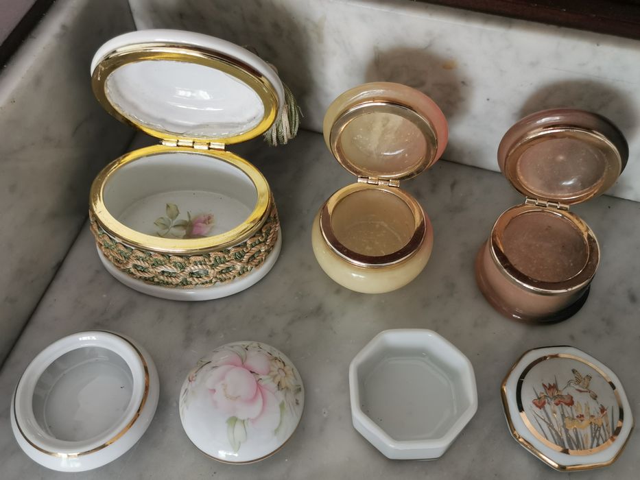 Porta Jóias Porcelana / Madeira