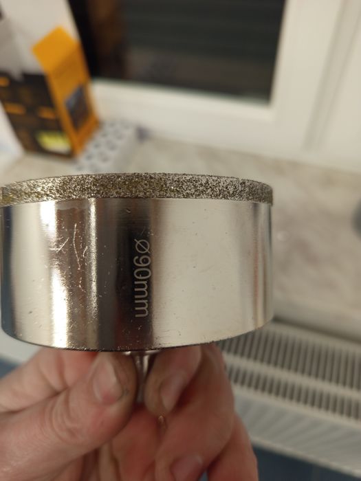 Otwornica Diamentowa 90mm Silver do Gresu, Szkła i Ceramiki