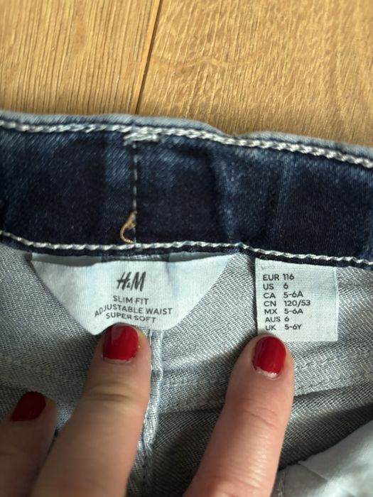 Dlugie jeasny H&M 116 slim fit