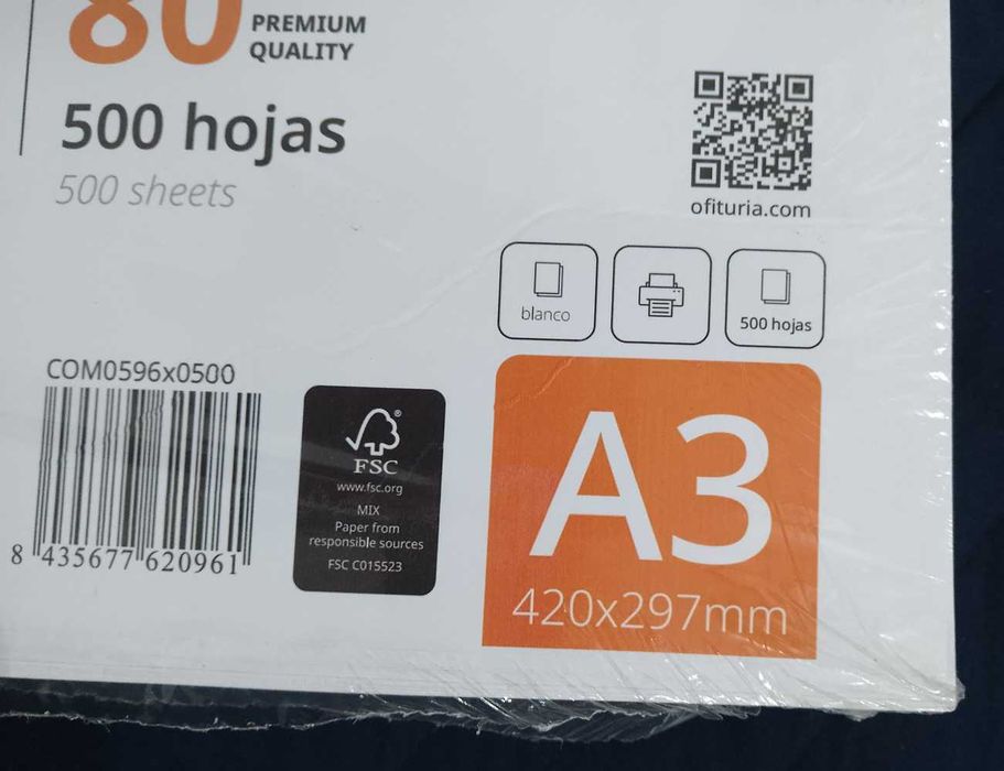 Ofituria Folios A3 Papel embalagem de 500 folhas
