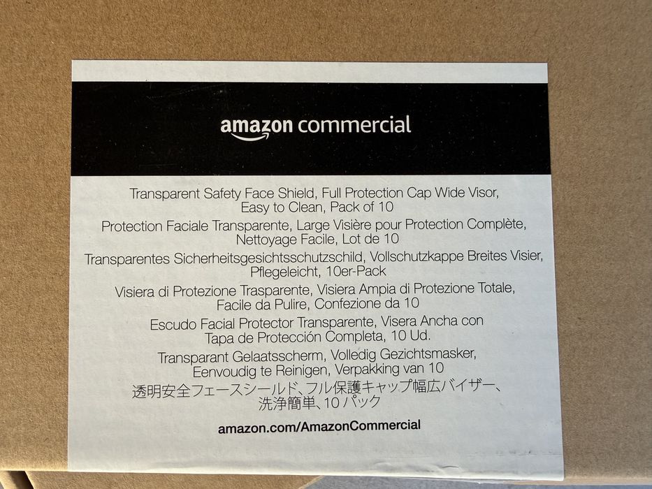 Przyłbice ochronne AmazonCommercial – 18 szt. – nowe