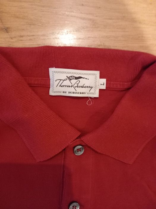 Polo L(Thomas Burberry)algodão vermelho