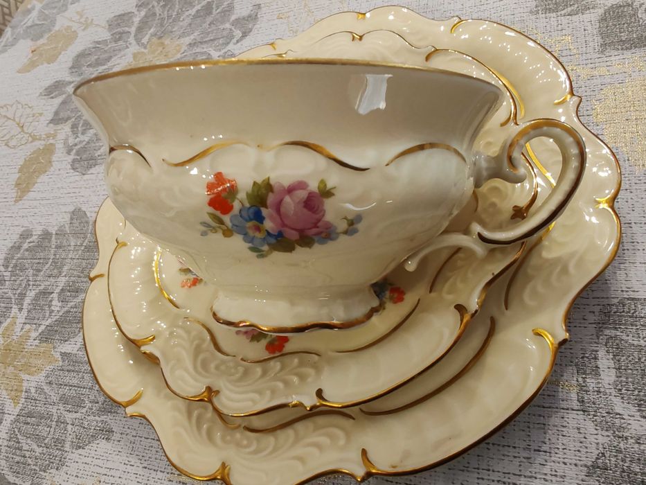 Zestaw śniadaniowy Sorau porcelana ecru