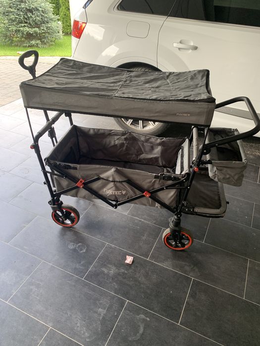 Wózek plażowy FUXTEC składany transportowy CT850 amortyzowany + koszyk