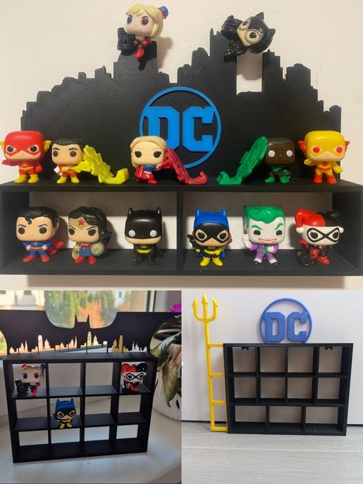 Полички під супергероїв DC Playmobil funko pop, стенд підставка