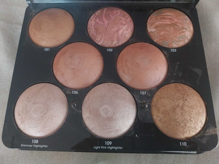 GOLDEN ROSE MEGA paleta paleta 8 X  puder TERRACOTA STARDUST 101-110  UNIKAT.