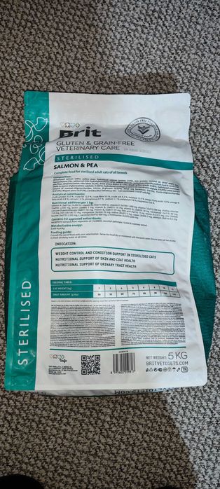 BRIT Grain Free Veterinary CareCat Sterilised Salmon Pea 5кг ПОДАРУНОК