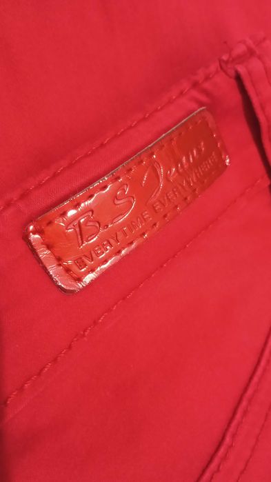 B.S.Jeans Czerwone spodnie jeansowe Red jeans r.36