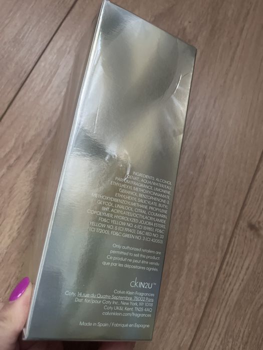 Oryginalny nowy perfum Calvin Klein in2u
