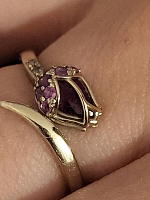 Oryginalny r. 12, rubiny, diamenty