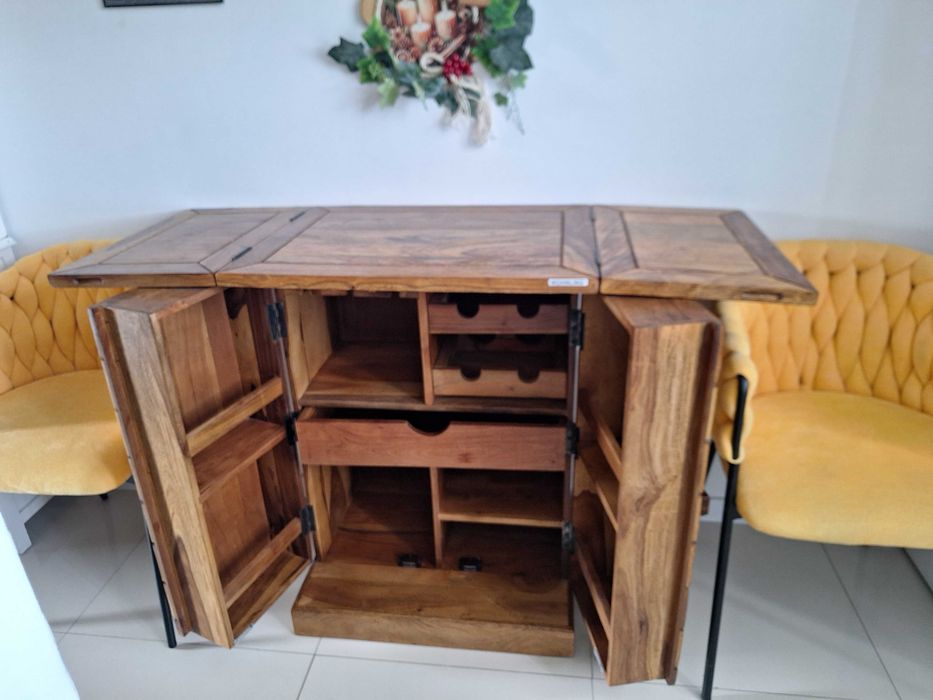 Szafka barowa,barek drewno sheesham