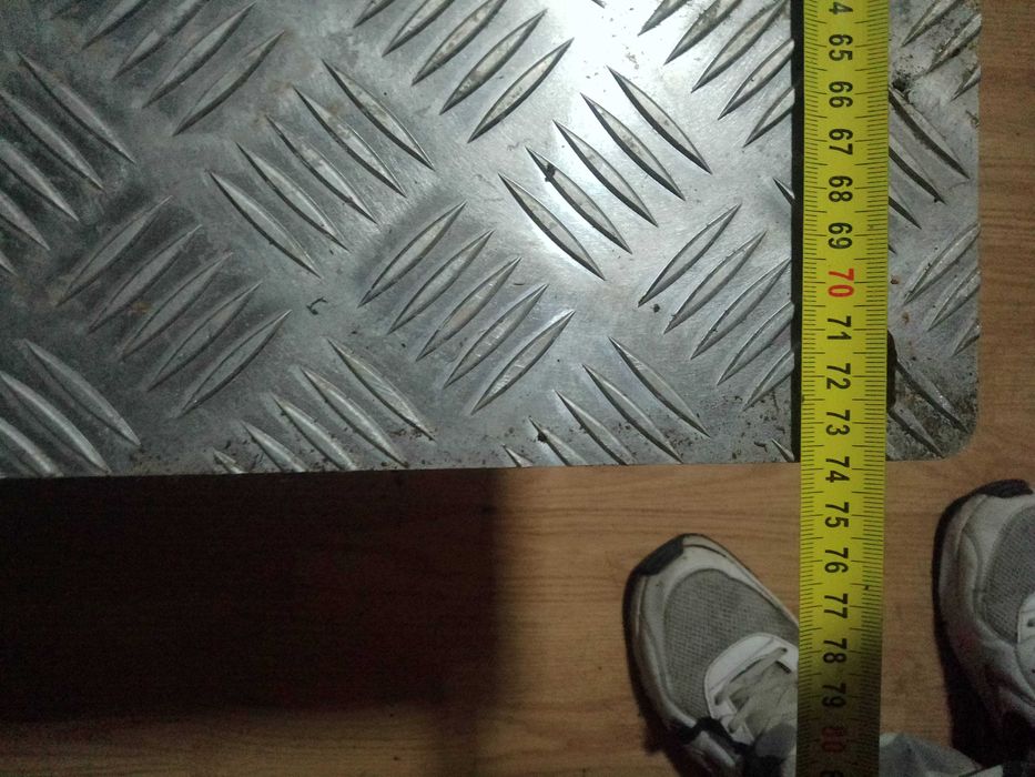 Blacha Ryflowana Aluminiowa Arkusz 750mm X 550mm