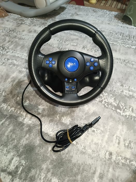Ігрове кермо 3в1 Vibration steering wheel  для PS2/PS3/PC