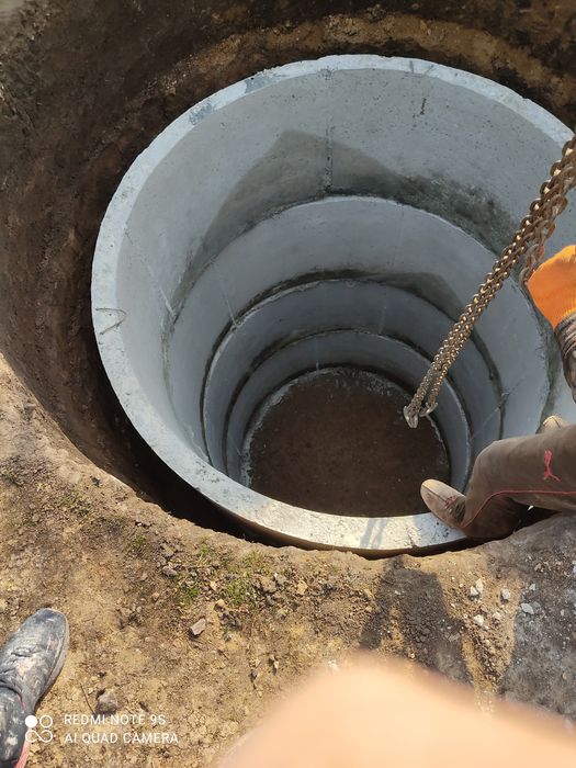 Копка слевных ям, чистка колодцев.