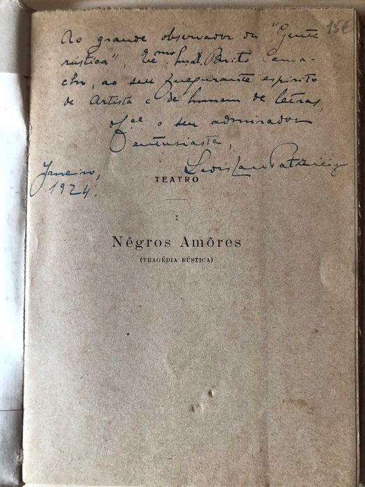 Nêgros Amores Pérola Falsa - Dedic. do Autor ao Dr Brito Camacho