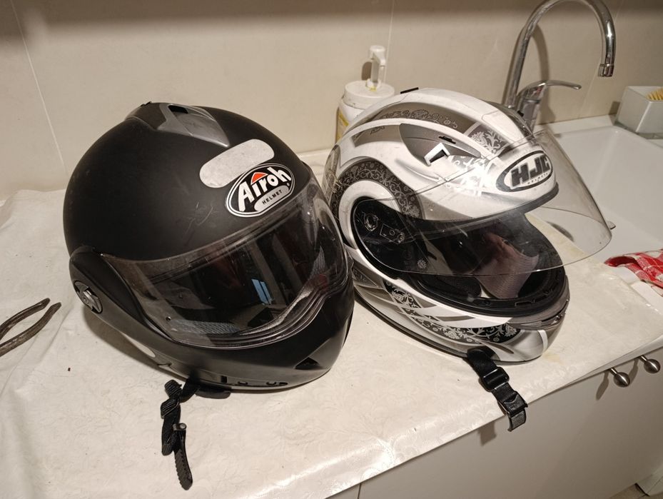 Capacete usados  com sinais de muitos km