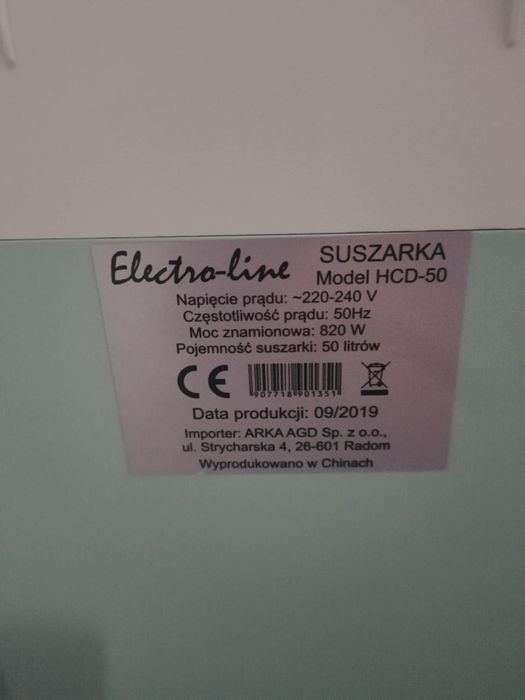 Suszarka elektryczna do ubrań Electro-line HCD-50