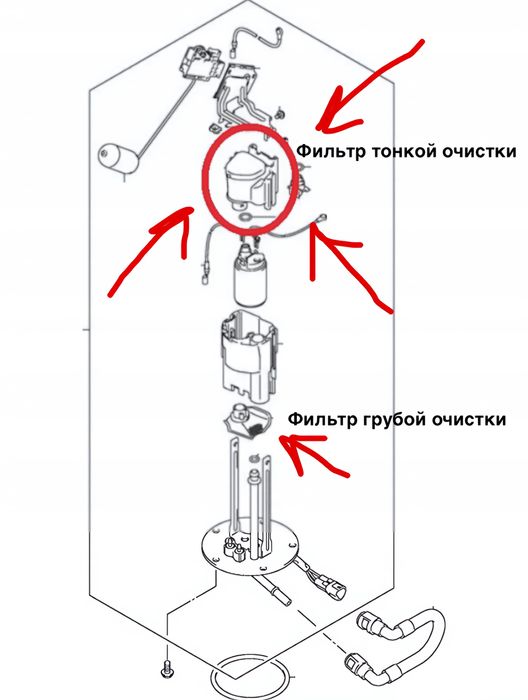 Топливный фильтр тонкой очистки Kawasaki ZX-10R 2008-2020, SUZUKI GSX-R 600 750 1000 - 2008-2011