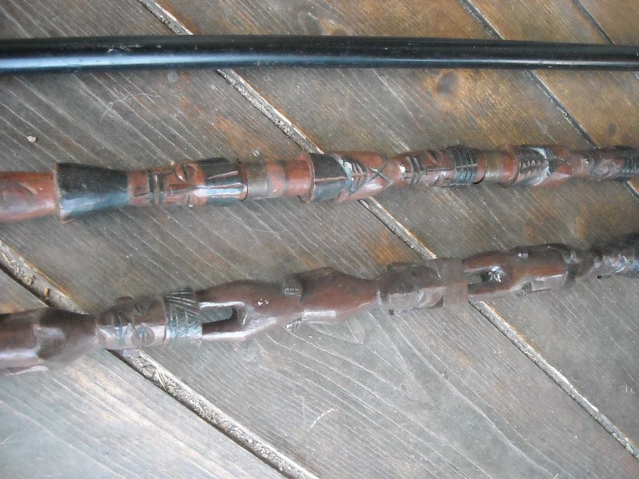 Lanças africanas antigas vintage madeira exotica