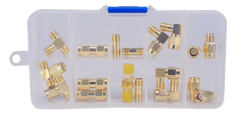 Різіні набори перехідників з SMA на RP-SMA, N, F, TNC, BNC, UHF