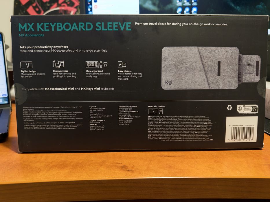Logitech MX Keys Mini Graphite + чохол MX Keyboard Sleeve, нова