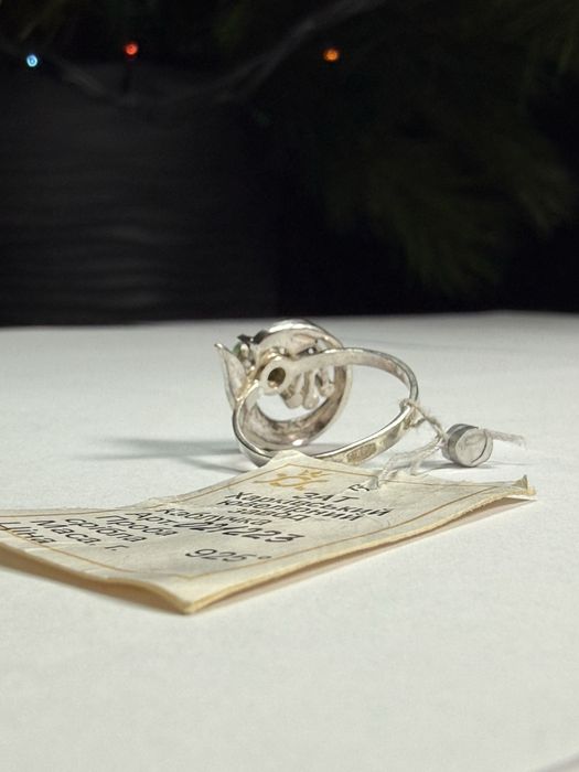 Вінтажна каблучка срібна 925  гранат Серебряное колечко кольцо серебро