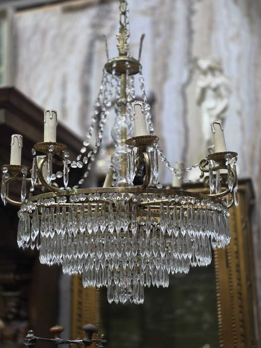 Kryształowy żyrandol pałacowy vintage, 60 cm #2198 Stylowy Węgrów