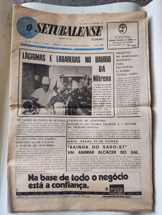 12 Jornais "O Setubalense" – Ano 1987