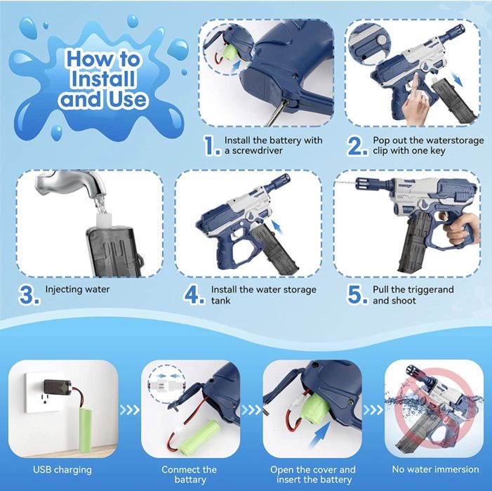 Pistola de água elétrica