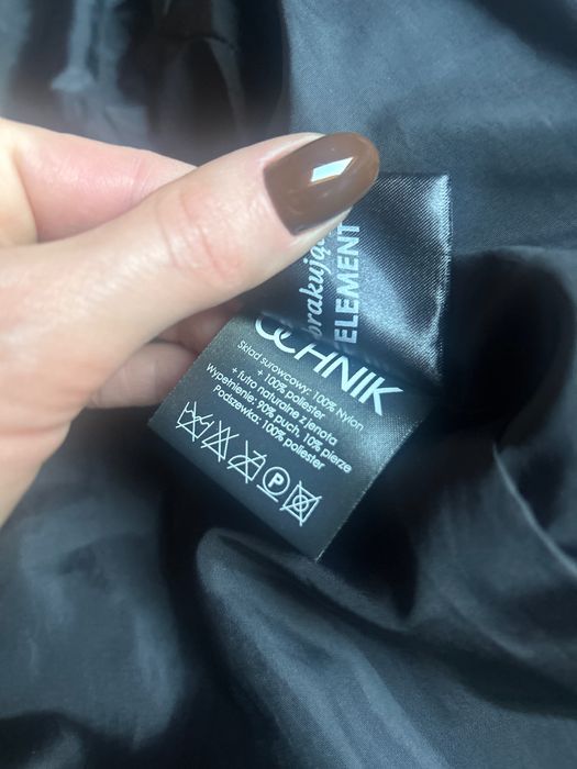 Ochnik puchowy płaszczyk xxs