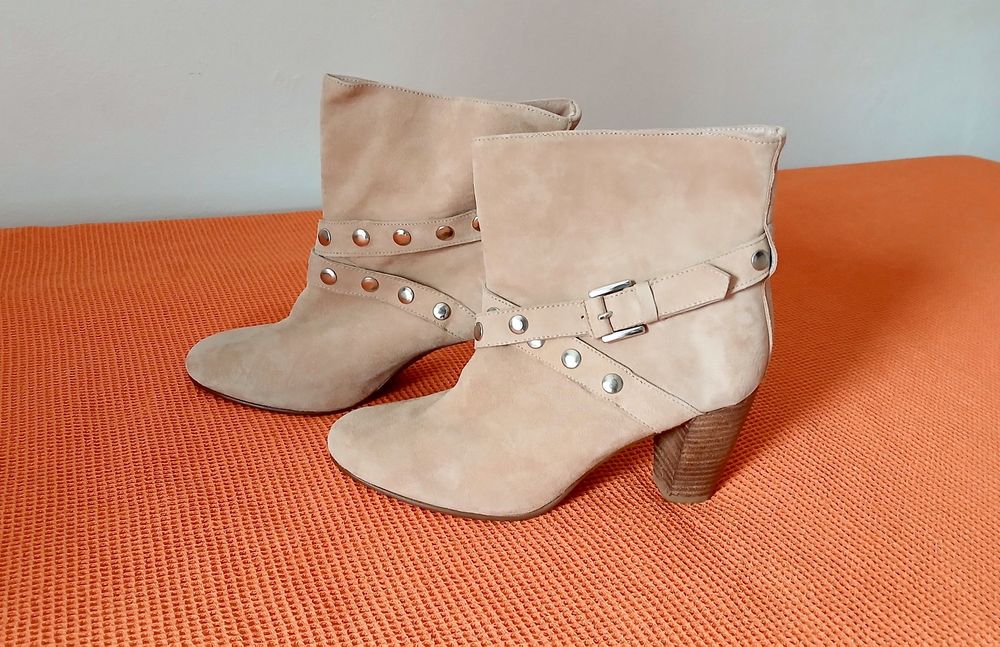 Botins La Redoute ET VOUS camurça genuína