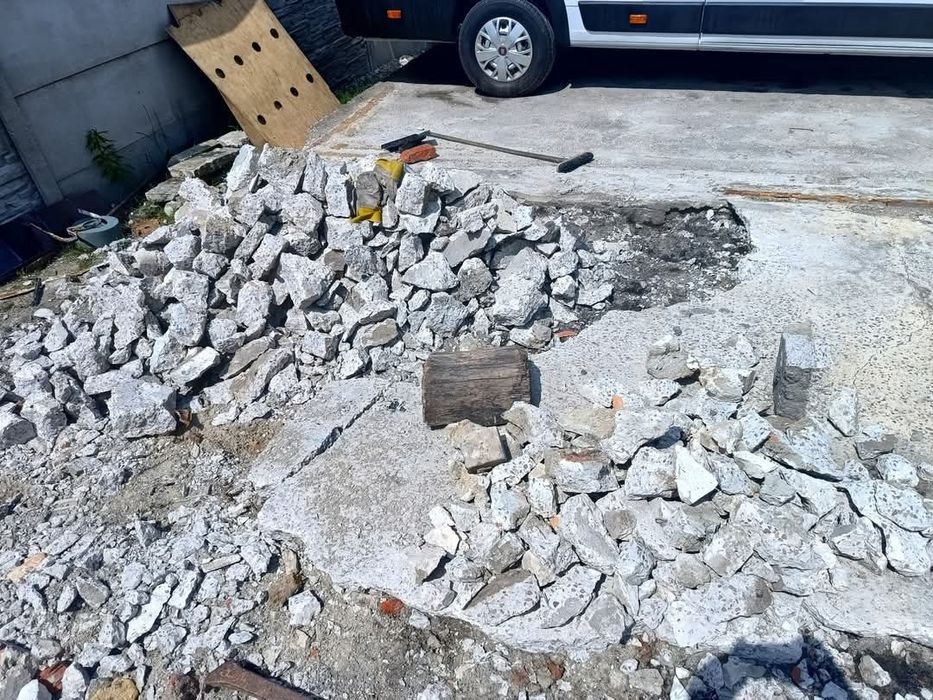 Odbiorę Wywiozę gruz betonowy beton Wywóz gruzu betonowego betonów