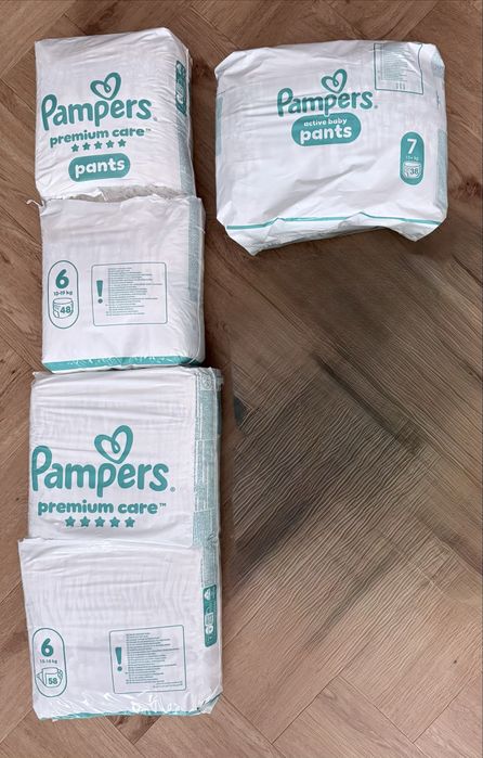 Pampers premium care 6 pants 6 active baby pants 7