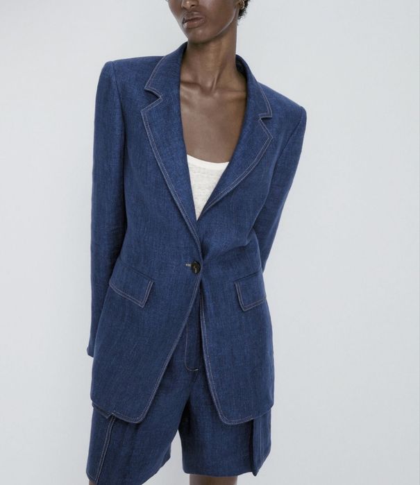 Лляний піджак Massimo dutti