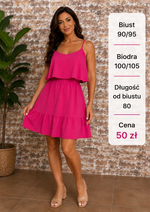 Sukienka biust 90 rozowa