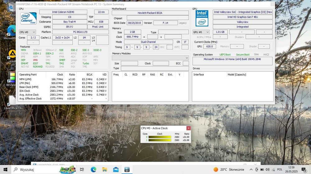 TANIO HP Stream Intel Celeron/2GbDDR/32MMC/BateriaOK